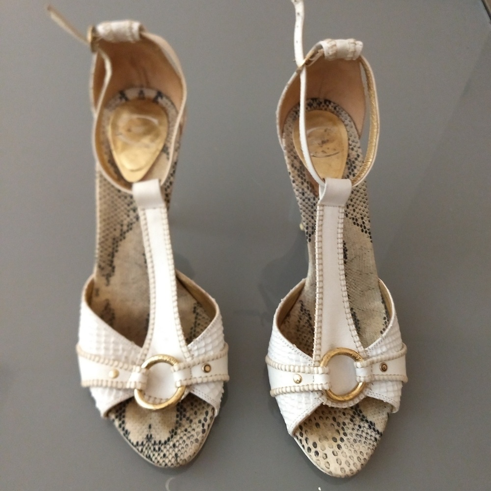 Roberto Cavalli white straps size 40